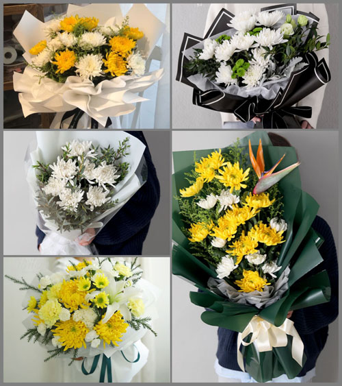 山东莱芜钢城区辛庄镇北泉村白事花束代送